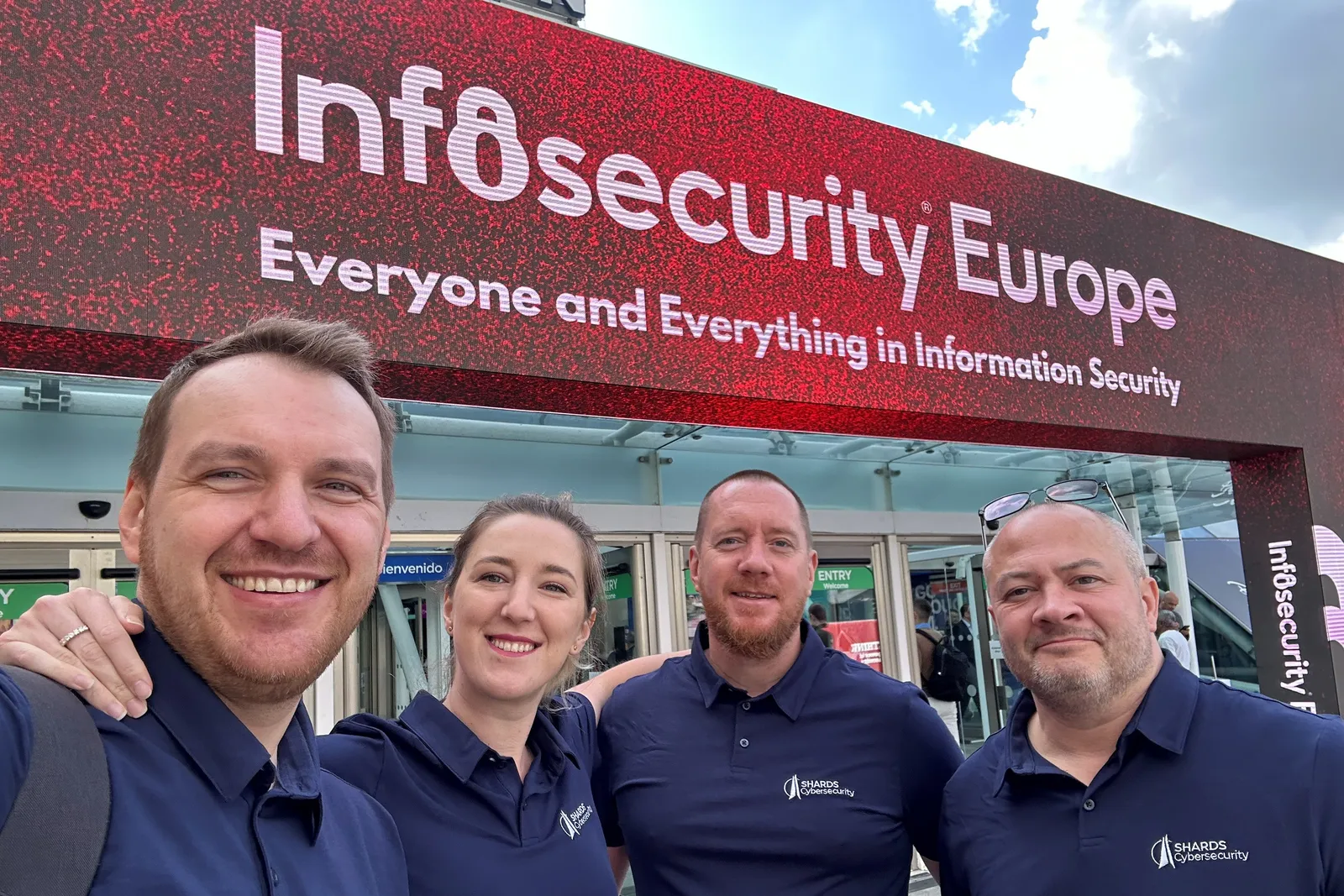 Shards Cybersecurity at the Infosecurity Europe entrance in London, June 2024